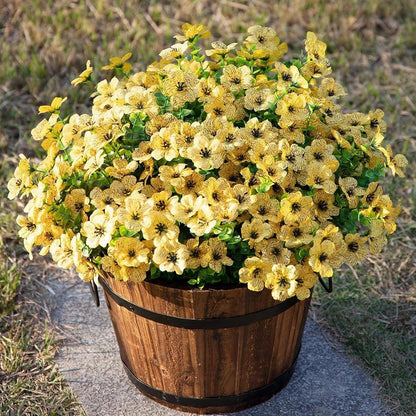 Everbloom Porch & Patio Co. — 12-Bundle Silk Daisy & Eucalyptus Flower Set
