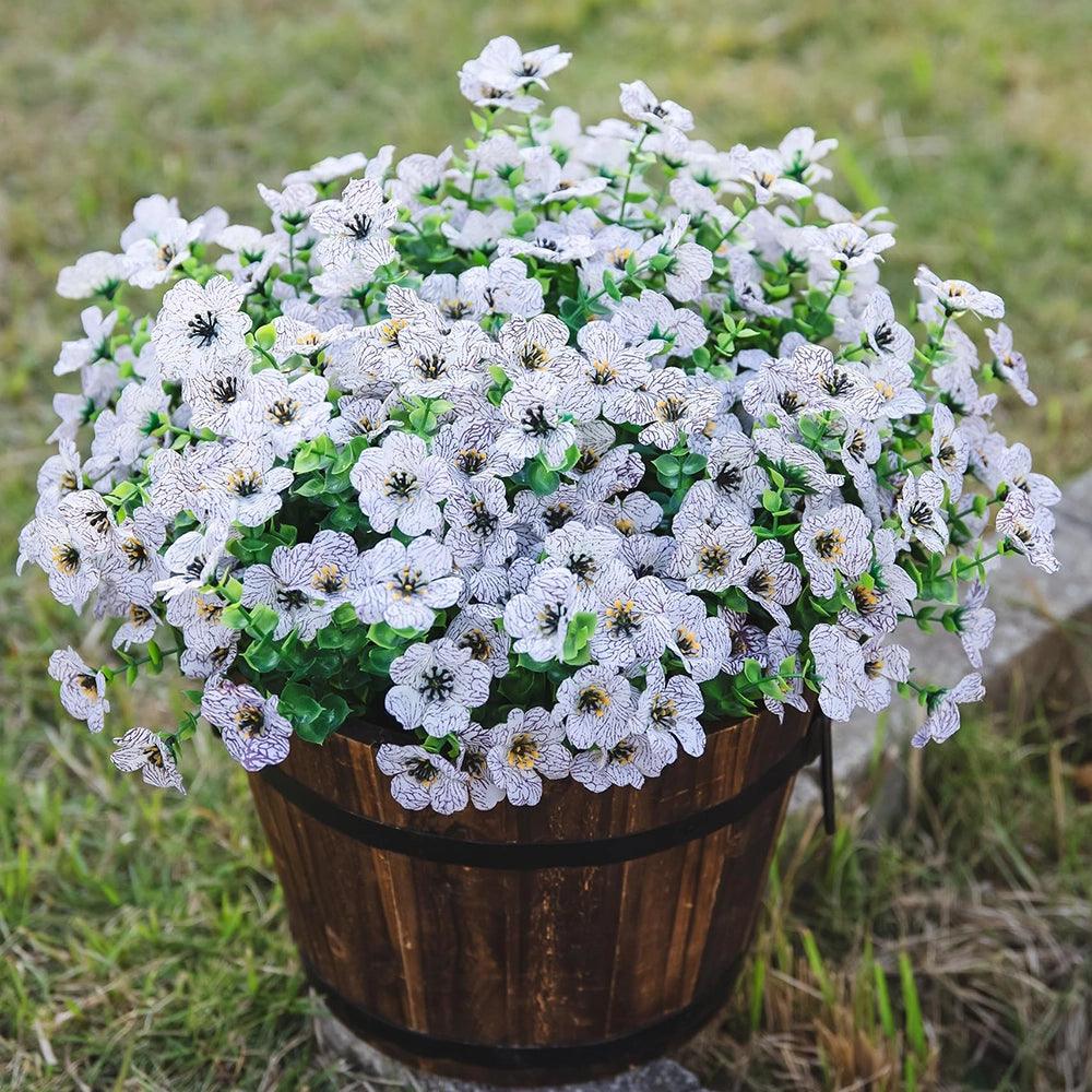 Everbloom Porch & Patio Co. — 12-Bundle Silk Daisy & Eucalyptus Flower Set